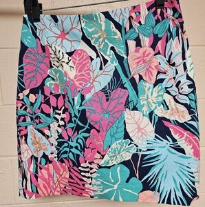 Talbots Multicolor Leaf Print Skirt